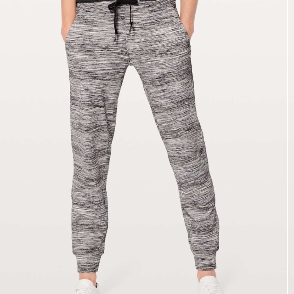 Lululemon Ready To Rulu Pant Space Dye Camo Black White EUC, Sz 8